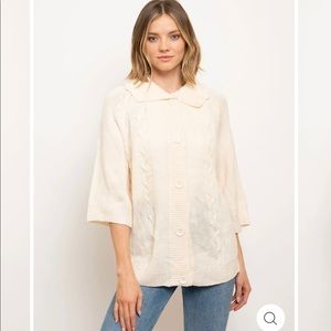 🔥NWT🔥BUTTON UP CREAM SWEATER